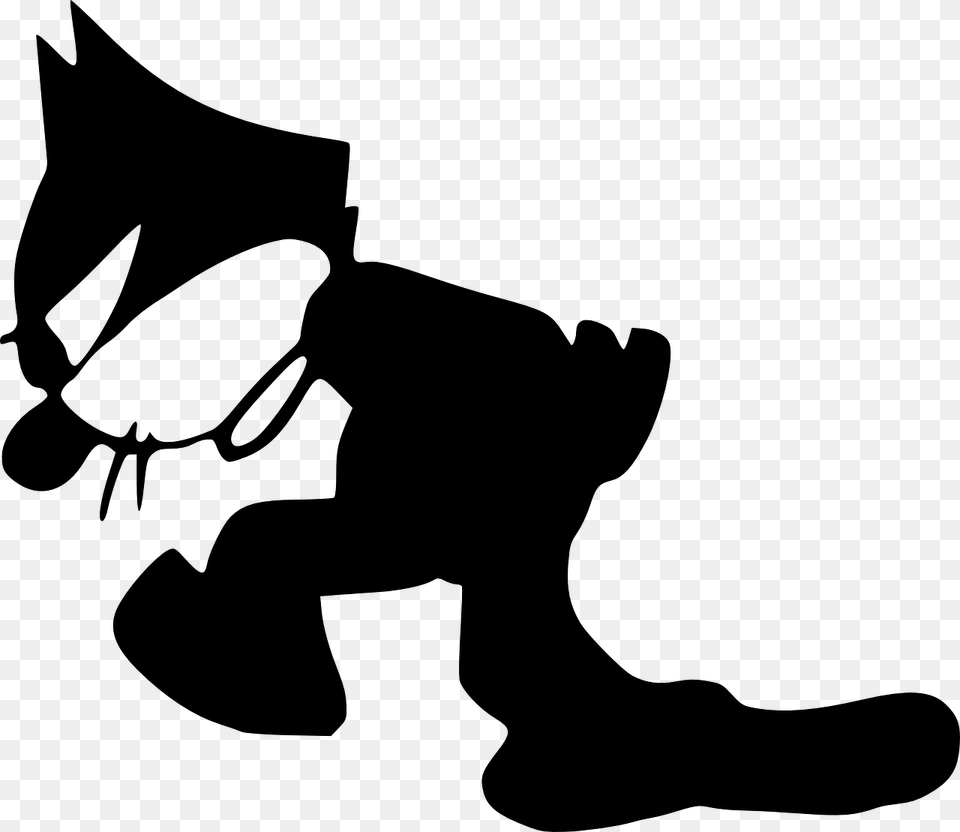 Felix The Cat Thinking, Gray Free Png