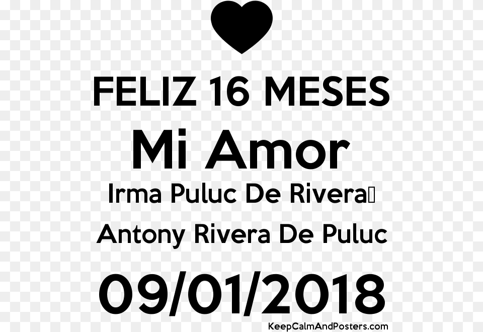 Feliz 16 Meses Mi Amor Irma Puluc De Rivera Antony Feliz 16 Meses Mi Amor, Gray Png Image