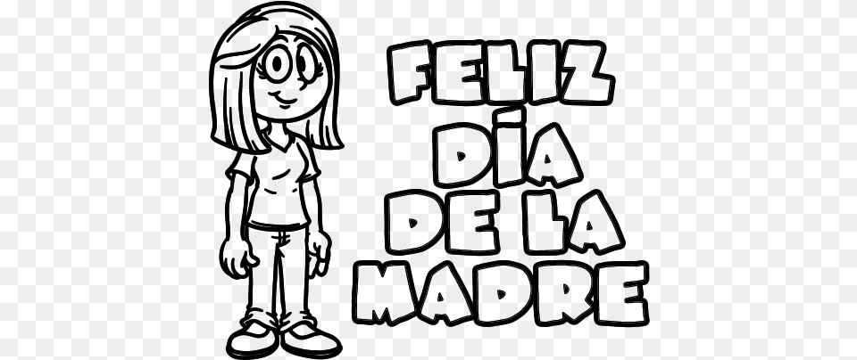 Feliz Dia De La Madre Dibujo, Gray Png Image