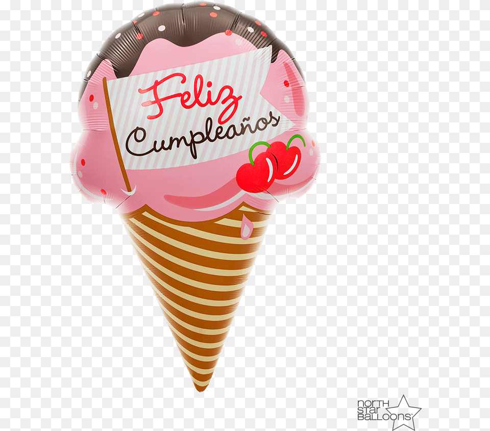 Feliz Ice Cream Cone 37 In, Dessert, Food, Ice Cream Free Png Download