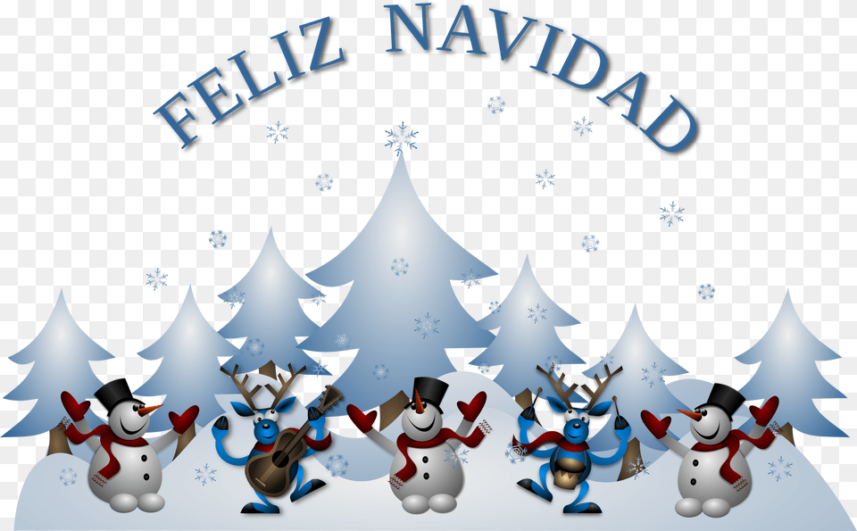 Feliz Navidad Card Front By Merlin2525 800px Seasons Greetings Clipart, Nature, Outdoors, Winter, Snow Free Transparent Png