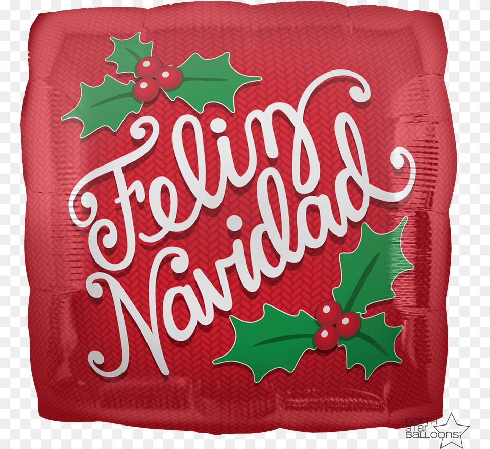 Feliz Navidad Holly 9 In, Cushion, Home Decor, Pillow, Accessories Free Png