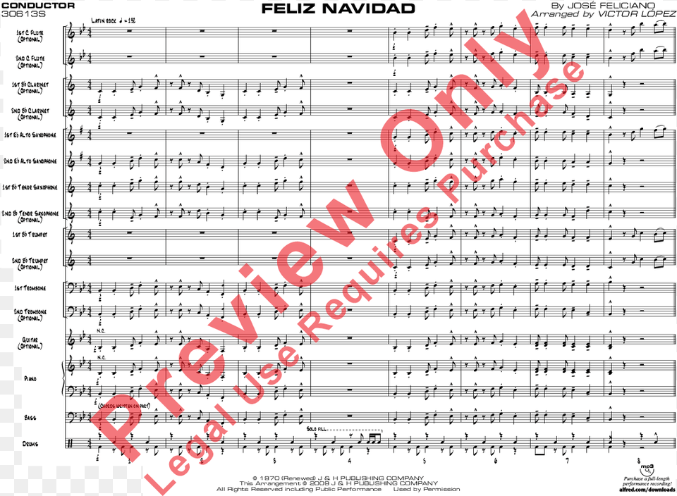 Feliz Navidad Thumbnail Dont Stop Believin Marching Band, Page, Text, Sheet Music Free Png
