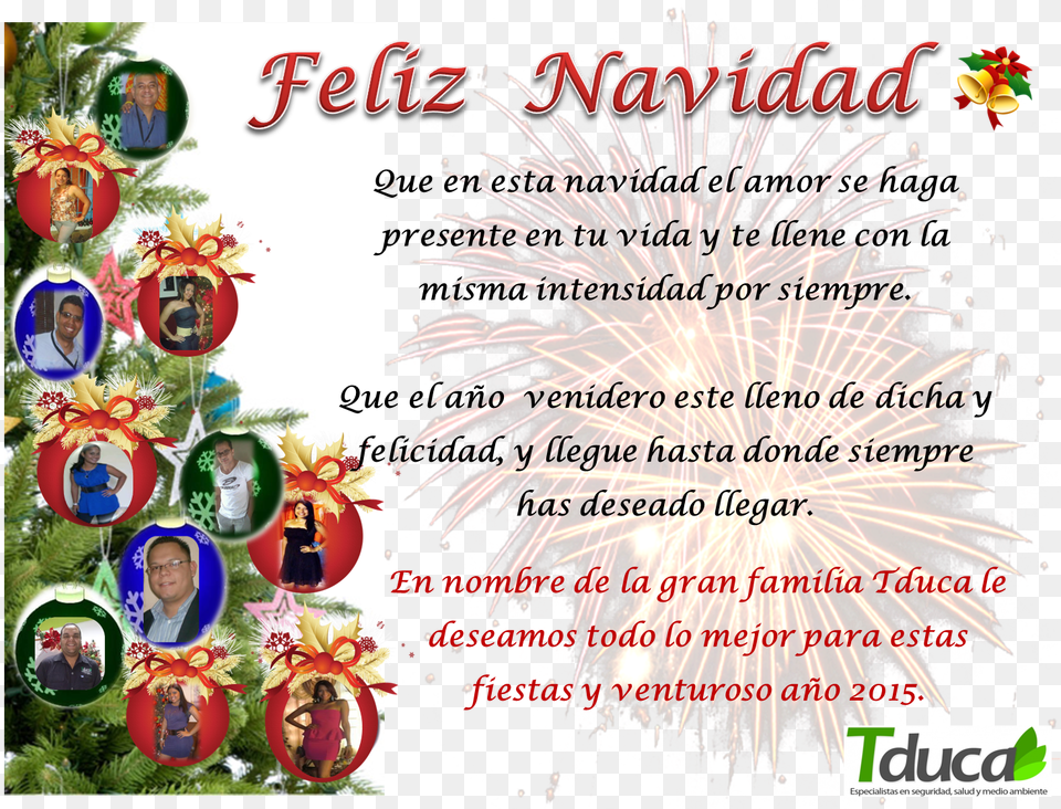 Feliz Navidad Y Prospero Nuevo Christmas Tree, Advertisement, Poster, Person, Face Free Png