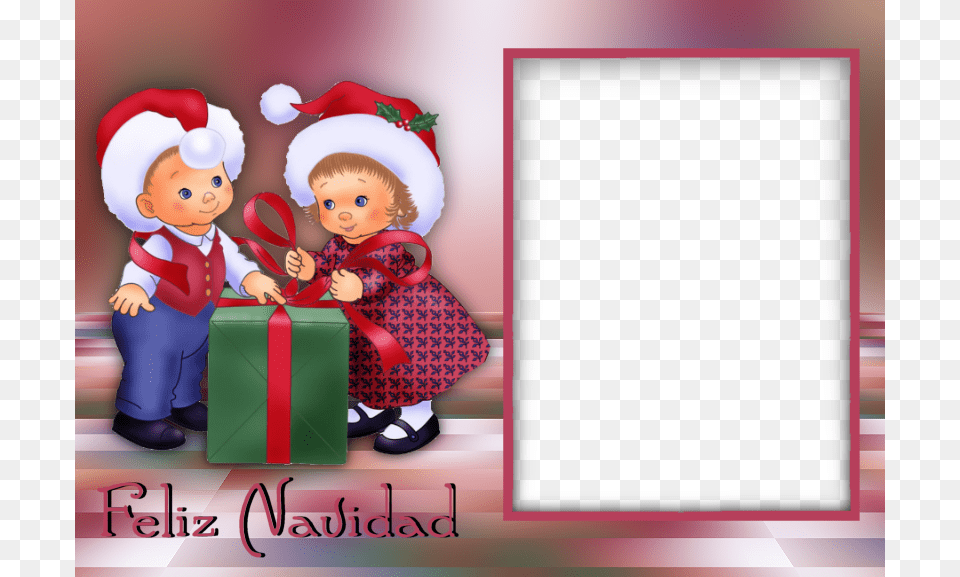 Feliz Navidad Y Un Prospero Nuevo Marcos De Fotos De Navidad, Baby, Person, Blackboard, Face Png Image