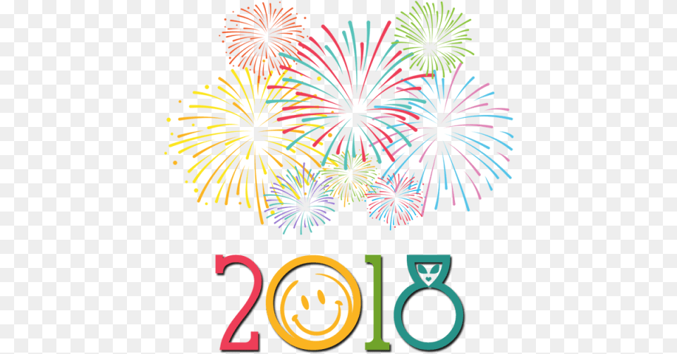 Feliz Nuevo 2018, Fireworks, Plant, Light Free Transparent Png