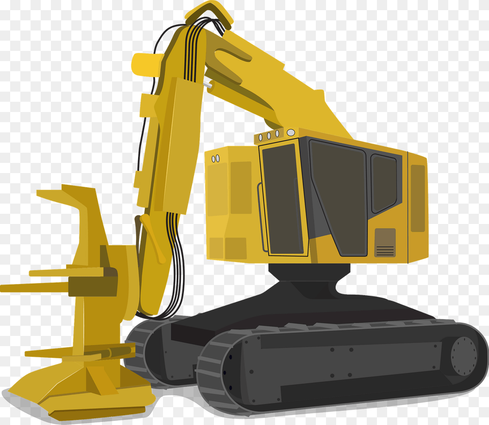 Feller Buncher Clipart, Bulldozer, Machine Free Png Download