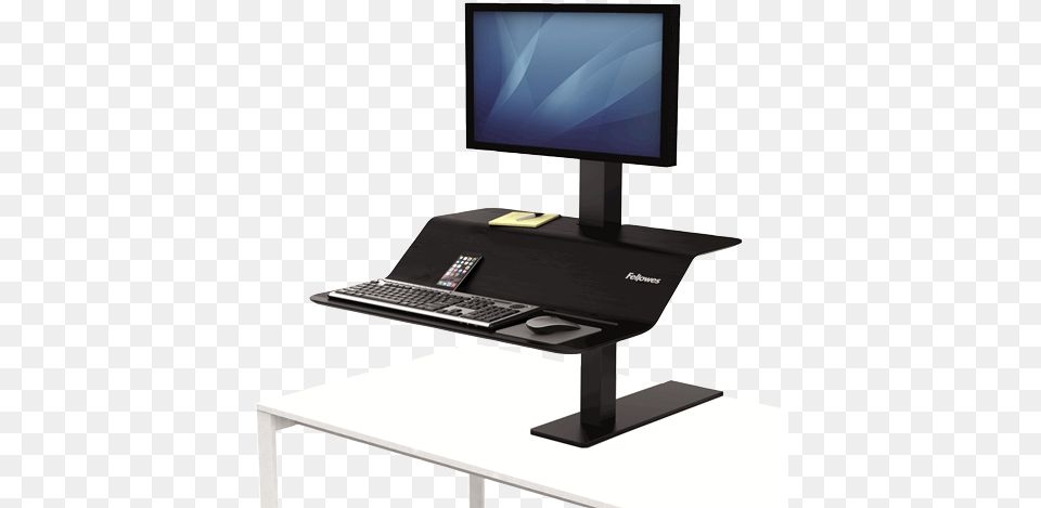 Fellowes Lotus Ve Steel Sit Stand Workstation Single, Computer, Pc, Laptop, Table Free Transparent Png