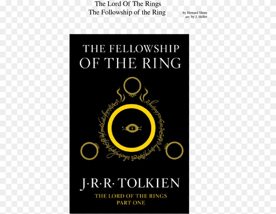 Fellowship Of The Ring Book Cover Art, Novel, Publication, Blackboard Free Png