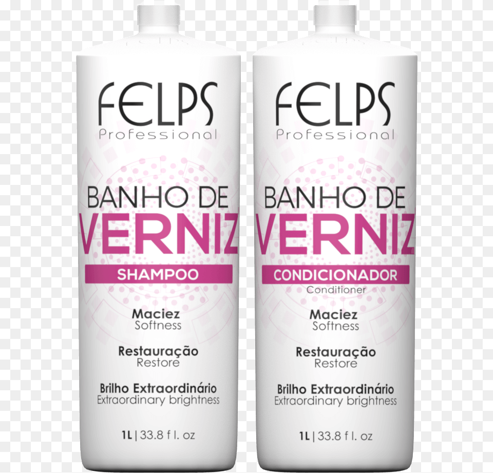 Felps Professional Banho De Verniz Brilho Shampoo Conditioner, Bottle, Lotion Free Transparent Png