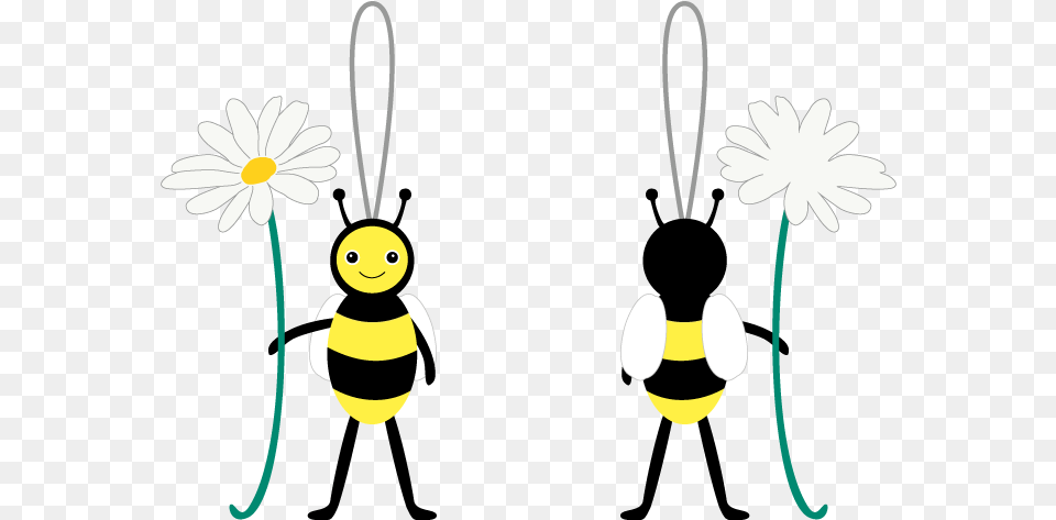Felt Bee Honeybee Honeybee, Daisy, Flower, Plant, Animal Png