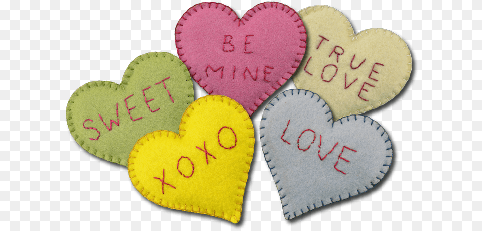 Felt Felt Candy Hearts, Symbol, Heart, Pattern Free Png