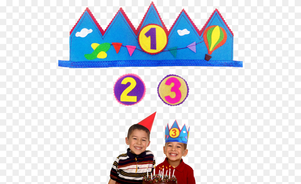 Felt Sky Show Personalised Birthday Crown With Interchangeable Shapes Do You See Book, Birthday Cake, People, Hat, Food Free Png