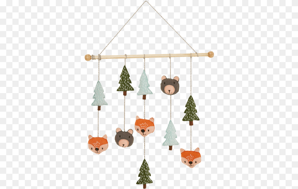 Felt Wall Hanging Woodland Animals Christmas Tree, Animal, Bear, Mammal, Wildlife Png