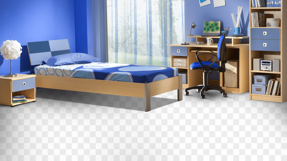 Feltex Residential Boys Bedroom Dark Medium Asian Paints Blue Colour, Bed, Room, Interior Design, Indoors Free Png