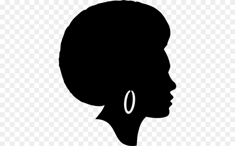 Female Afro Clipart, Accessories, Earring, Jewelry, Silhouette Free Png Download