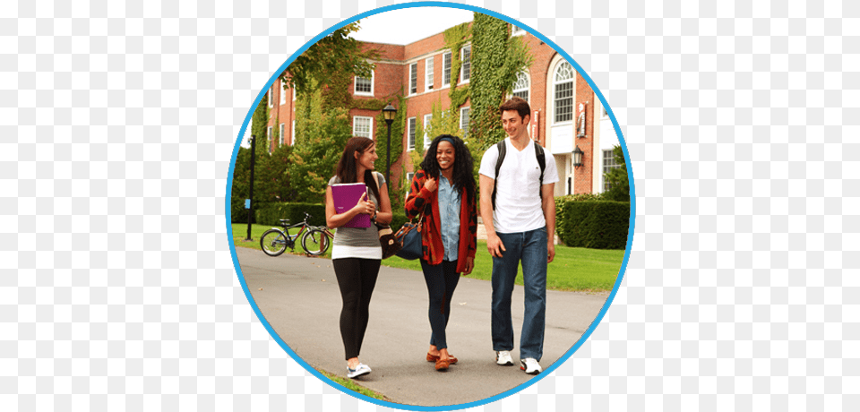 Female And 1 Male Student Walk Outside At Suny Postdam Fun, Photography, Woman, Person, Teen Png Image