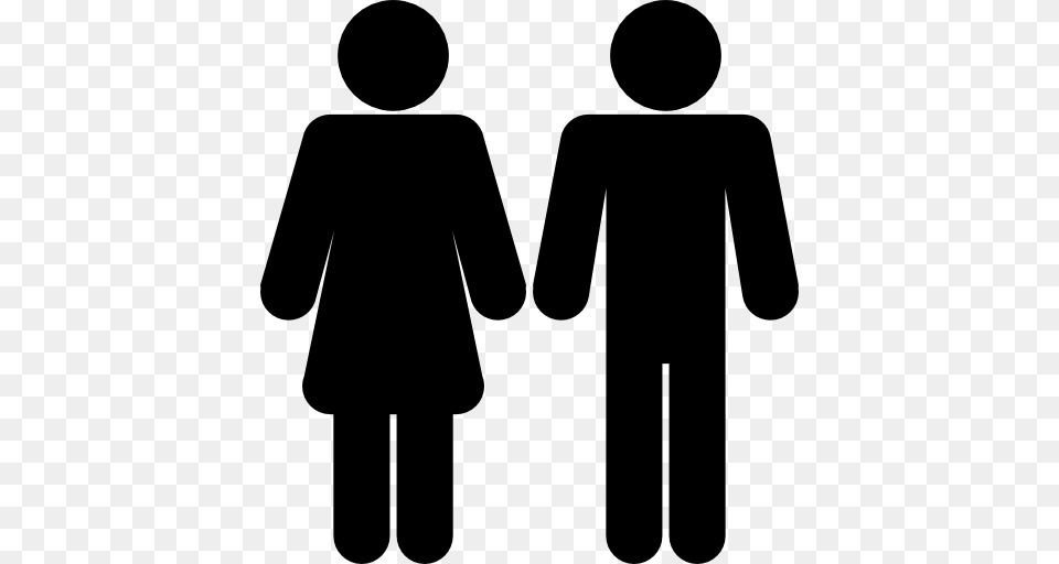 Female And Male Shapes Silhouettes Vector Icons Designed, Sign, Symbol, Silhouette, Person Free Png Download