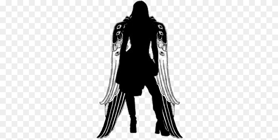 Female Angelfairy Silhouette 3 By Viktoria Lyn On Clip Art, Gray Free Transparent Png