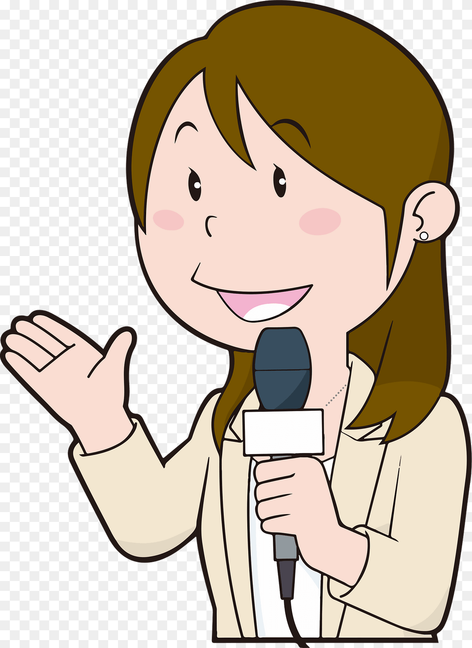 Female Announcer Reporter Clipart, Baby, Person, Face, Head Png