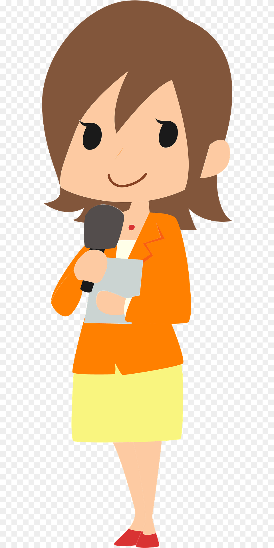 Female Announcer Reporter Clipart, Person, Photography, Reading, Book Png