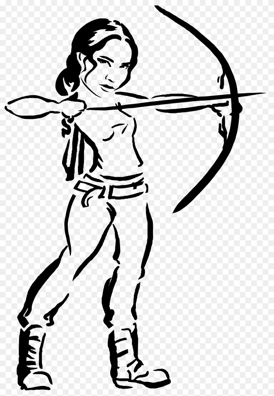 Female Archer Clipart, Archery, Bow, Sport, Weapon Free Png Download