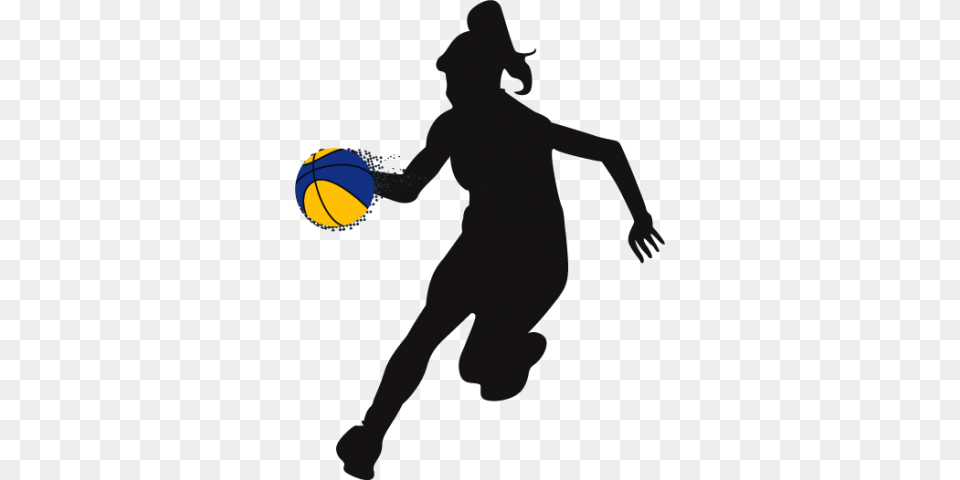 Female Basketball Girl Basketball Silhouette Svg, Person, Ball, Sport, Volleyball Free Png