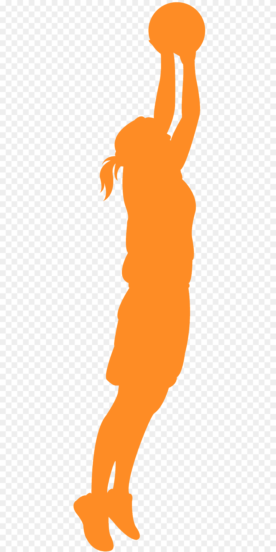 Female Basketball Player Silhouette, Person Png