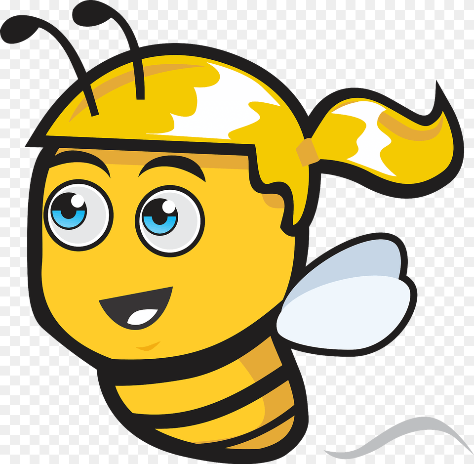 Female Bee With A Ponytail Clipart, Animal, Invertebrate, Insect, Honey Bee Png