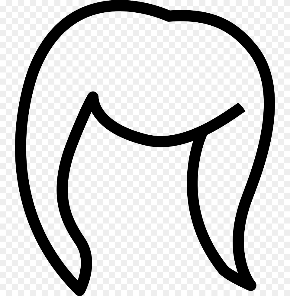 Female Blond Hair Shape Outline Icon Stencil, Animal, Elephant, Mammal Free Png Download