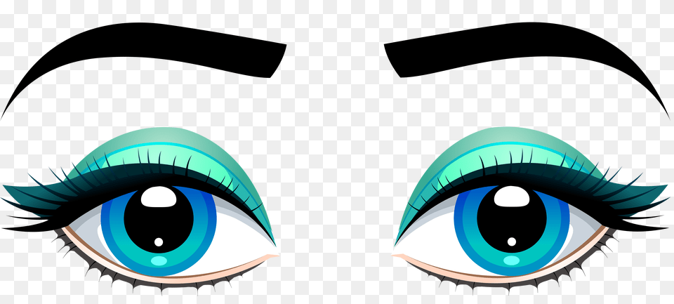 Female Blue Eyes With Eyebrows Clip Art, Graphics, Book, Publication Png Image