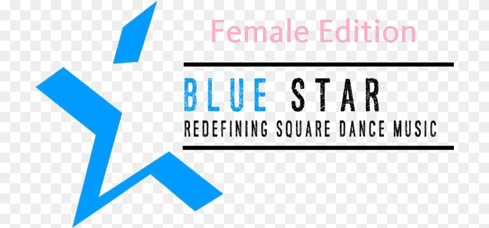 Female Blue Star Logo Black Star Square, Symbol, Text Png Image