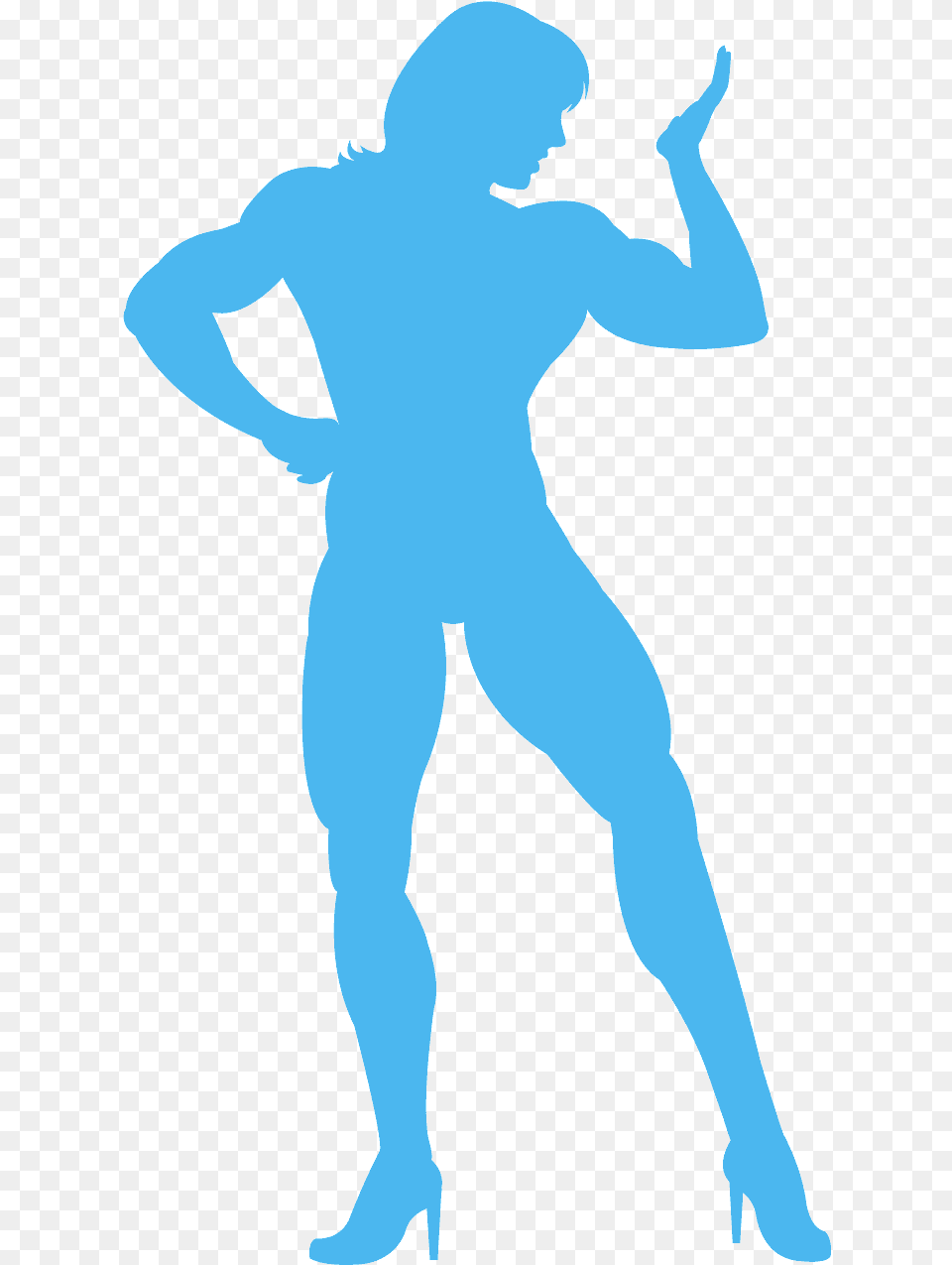 Female Bodybuilder Silhouette, Adult, Male, Man, Person Png