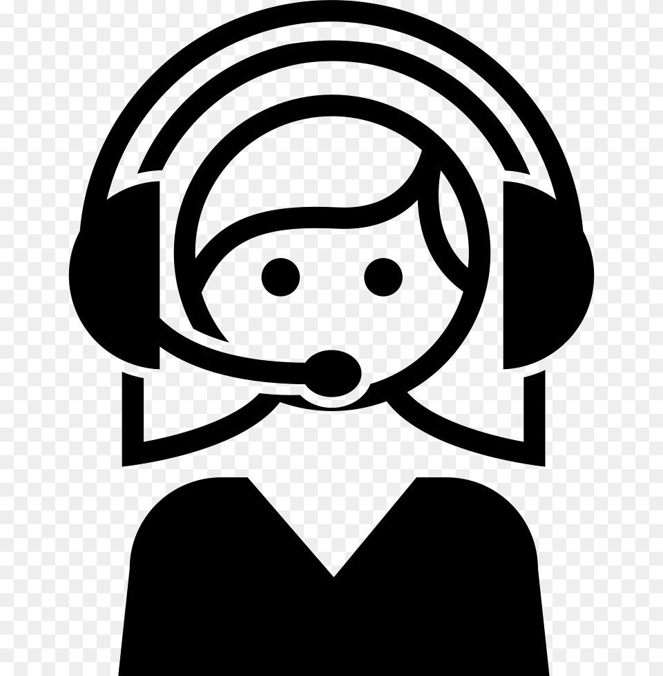 Female Call Center Agent Vetor Call Center, Stencil, Electronics, Adult, Person Free Png