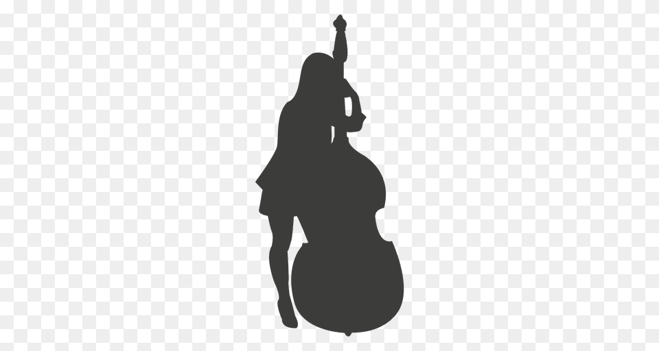 Female Cello Musician Silhouette, Musical Instrument, Adult, Person, Woman Free Png Download