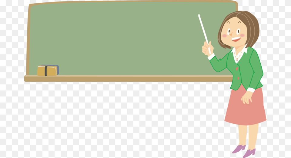 Female Clip Art Teacher, Baton, Person, Stick, Blackboard Png Image