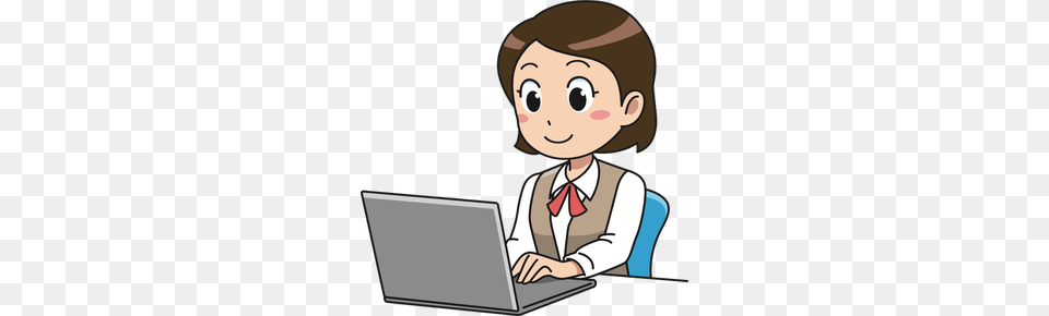 Female Clipart, Computer, Electronics, Laptop, Pc Free Png Download