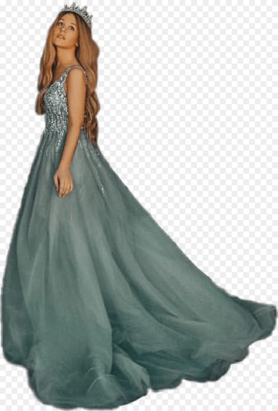 Female Crown Girl In Gown, Clothing, Dress, Fashion, Formal Wear Png