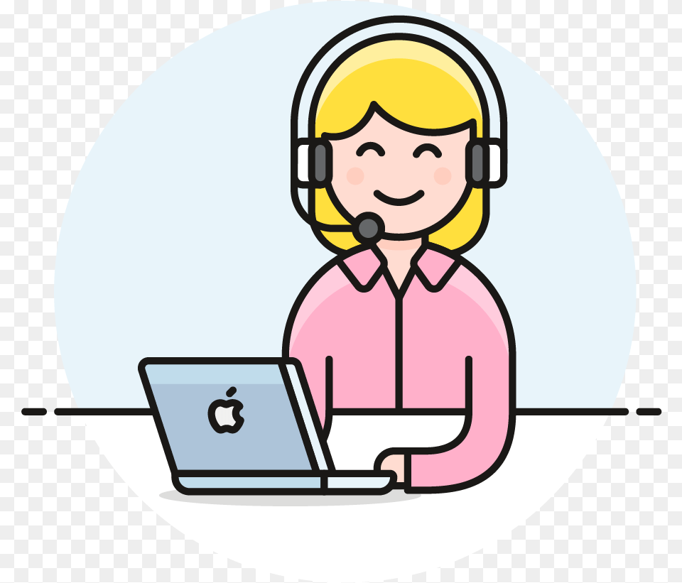 Female Customer Service Icon Clipart Happy, Computer, Electronics, Laptop, Pc Free Transparent Png