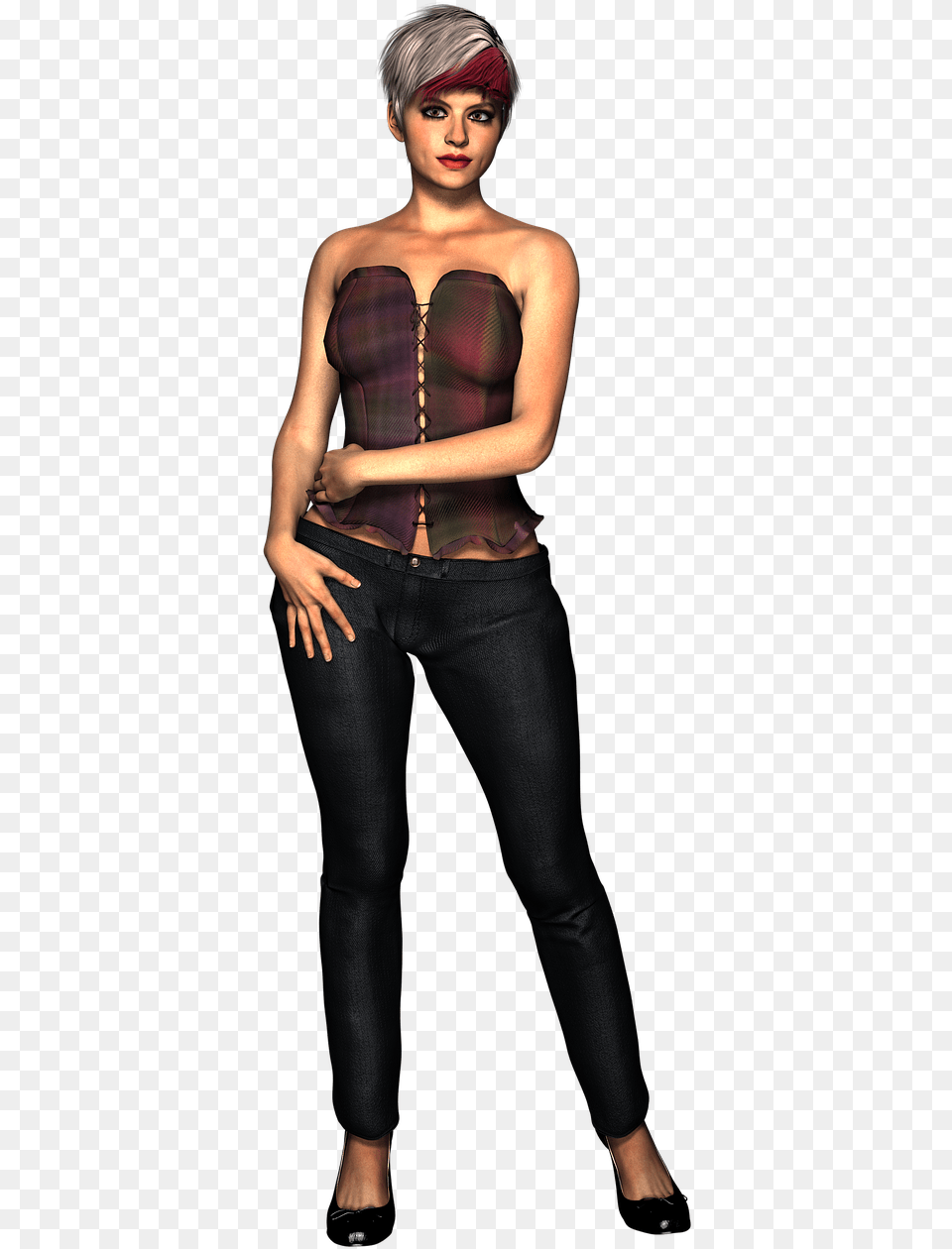 Female Cute Pose, Blouse, Clothing, Pants, Adult Png Image