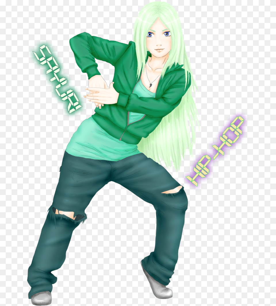 Female Drawing Hip Hop Hip Hop Anime Dance, Book, Clothing, Comics, Costume Png