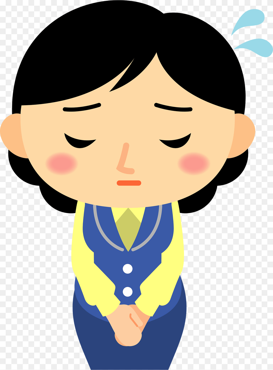 Female Employee Apologize Clipart, Baby, Person, Photography, Face Free Png