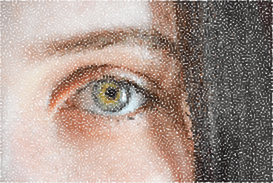 Female Face Jittered Mosaic Clip Arts Real Yellow Iris Eye, Art, Painting, Tile, Adult Free Png Download