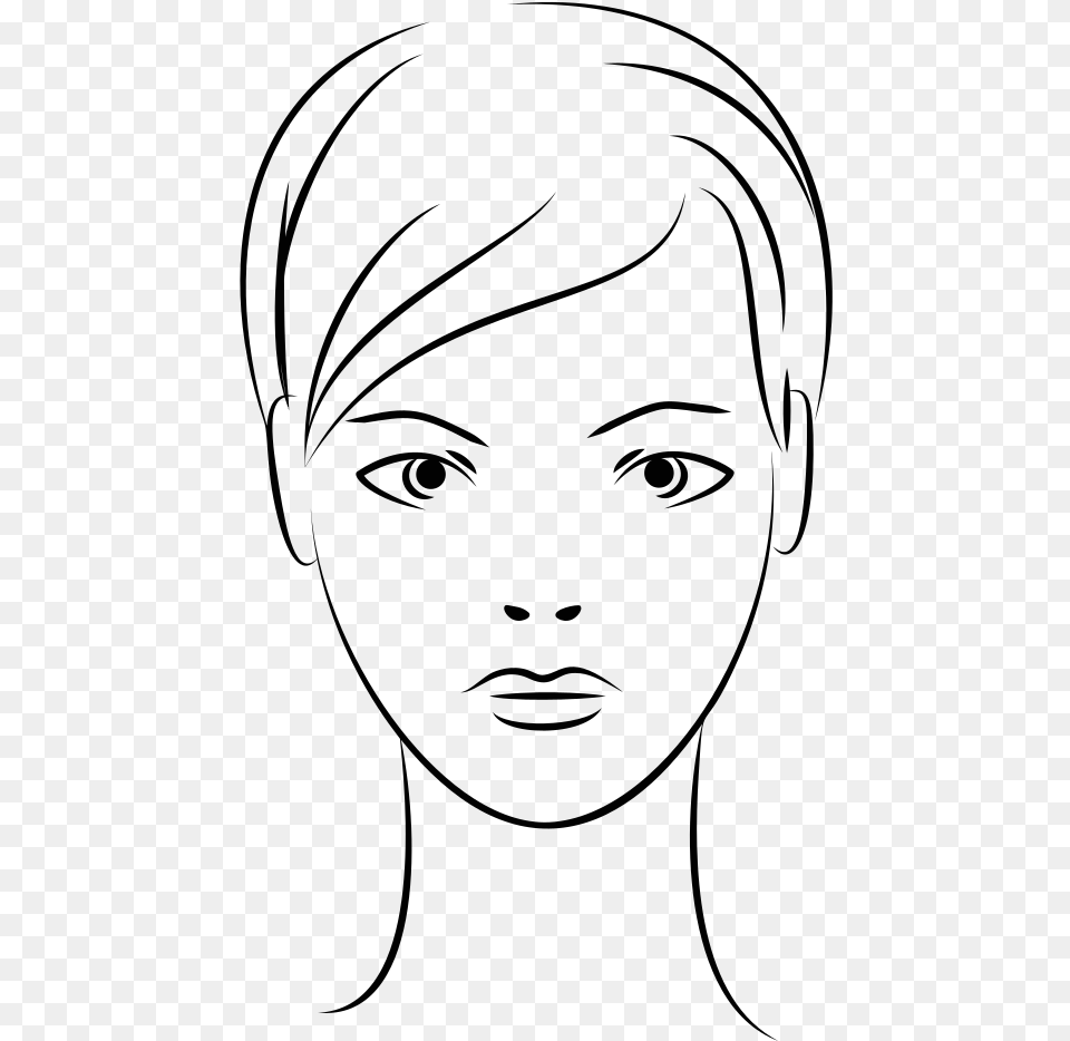 Female Face Line Art Female Face Clip Art, Head, Person, Photography, Portrait Free Png Download