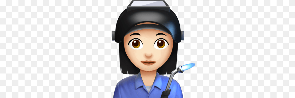 Female Factory Worker Apple Emoji, Person, People, Face, Head Free Png