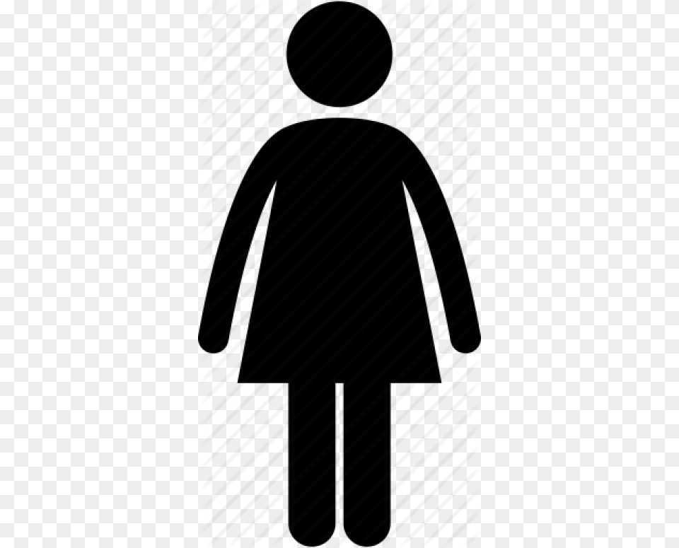 Female Girl Lady Sign Standing Toilet Woman Icon Female Toilet Sign, Clothing, Coat, Silhouette, Person Free Transparent Png