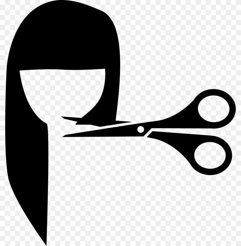 Female Hair Cut With Scissors Cut Hair Icon, Smoke Pipe Free Png