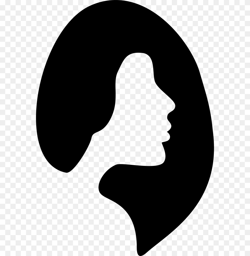 Female Hair Salon Symbol Hair Symbol, Silhouette, Stencil Free Transparent Png