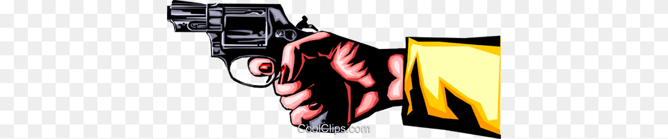 Female Hand Holding Gun Royalty Vector Clip Art Illustration, Firearm, Handgun, Weapon, Dynamite Free Png