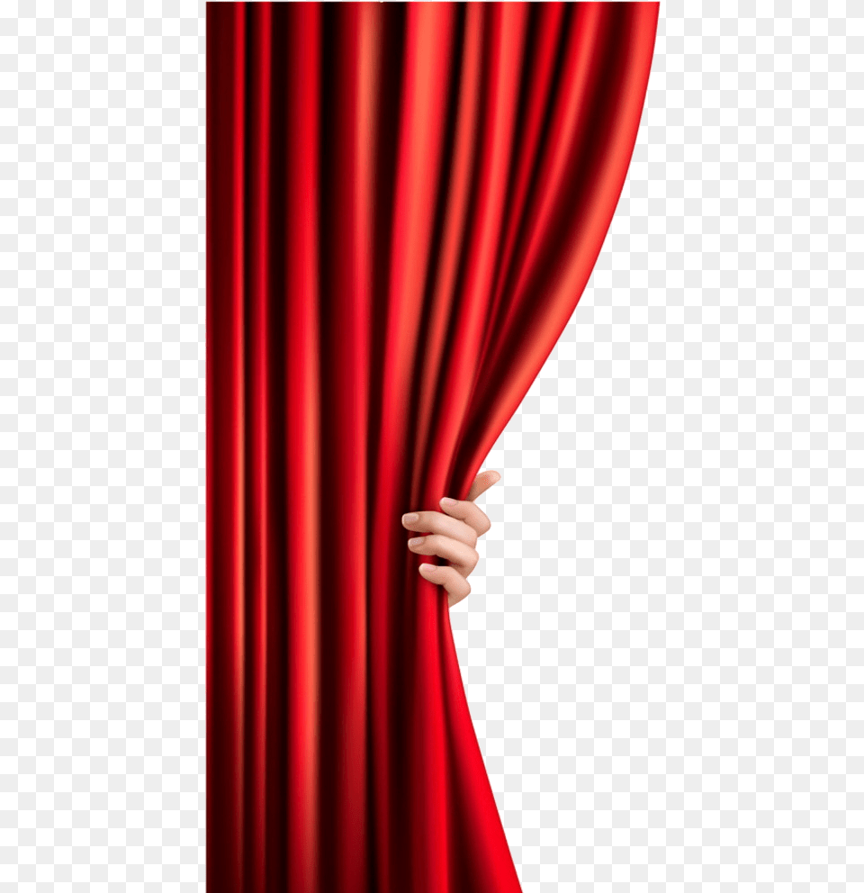 Female Hand Opening Curtain Cortina De Teatro Free Png